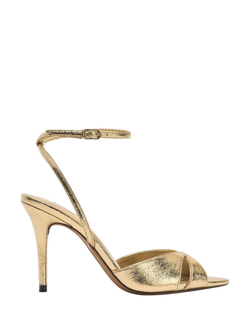 Zara metallic effect heeled sandals